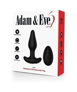 Adam & Eve Carl Vibrating Rimming Plug – Remote Anal Toy with Rotation