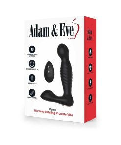 Adam & Eve Derek Warming & Rotating Prostate Vibe – Remote P-Spot Massager