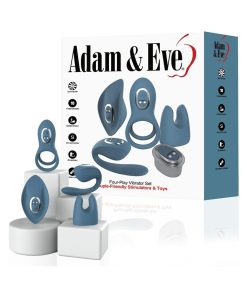 Adam & Eve Four-Play Vibrator Set – Rechargeable Couples Vibrator Kit