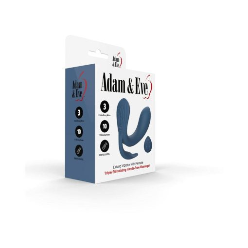 Adam & Eve Licking Vibrator – Triple Stimulating Remote-Control Vibe