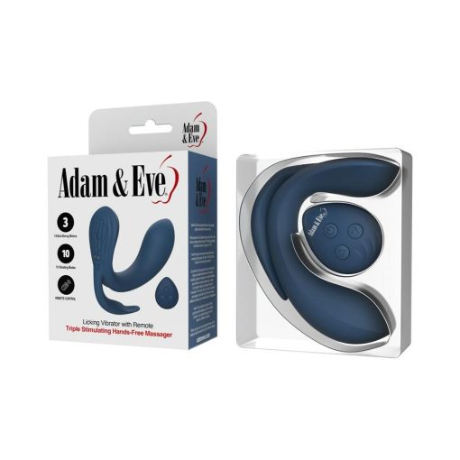 Adam & Eve Licking Vibrator – Triple Stimulating Remote-Control Vibe - Image 7