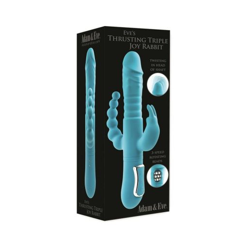 Adam & Eve Eve’s Thrusting Triple Joy Rabbit – Rechargeable 3-Way Vibrator