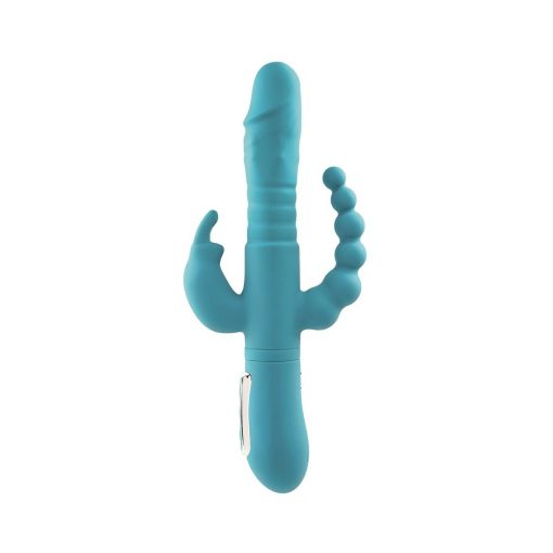 Adam & Eve Eve’s Thrusting Triple Joy Rabbit – Rechargeable 3-Way Vibrator - Image 5