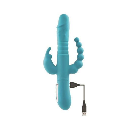 Adam & Eve Eve’s Thrusting Triple Joy Rabbit – Rechargeable 3-Way Vibrator - Image 9