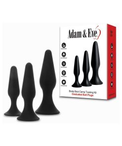 Adam & Eve Booty Boot Camp – 3-Piece Silicone Anal Plug Training Kit