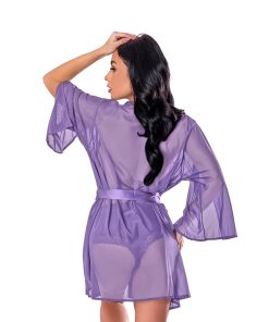 Magic Silk Sheer Passion Flutter Sleeve Robe Very Peri L/Xl