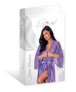 Magic Silk Sheer Passion Flutter Sleeve Robe Very Peri L/Xl