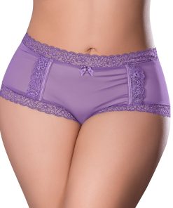 Magic Silk Sheer Passion Cheeky Hipster Boy Short Very Peri Queen Size