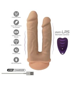 Silex-D The Original Double Penetration 7 In. & 8 In. Vibrating Dildo With Remote Vanilla