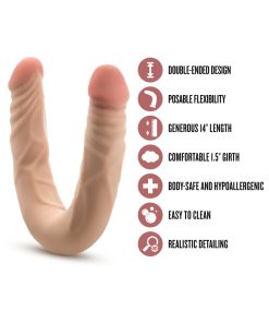 Dr. Skin Plus 14 In. Posable Double Dong Beige