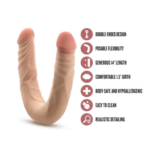 Dr. Skin Plus 14 In. Posable Double Dong Beige - Image 6