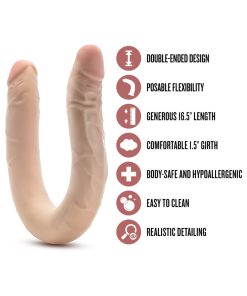 Dr. Skin Plus 16.5 In. Posable Double Dong Beige