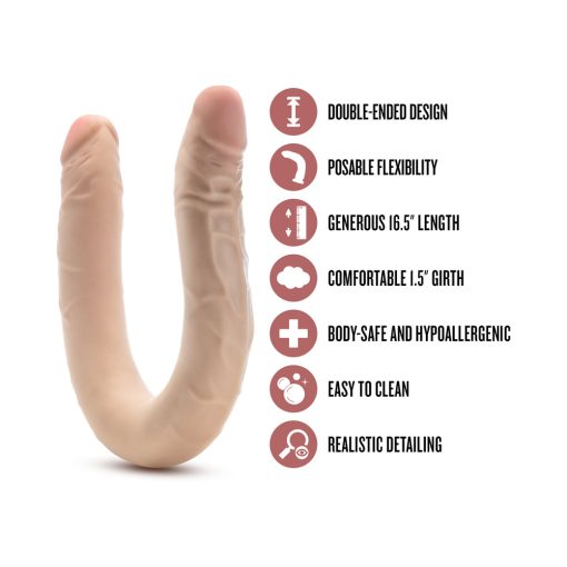 Dr. Skin Plus 16.5 In. Posable Double Dong Beige - Image 6