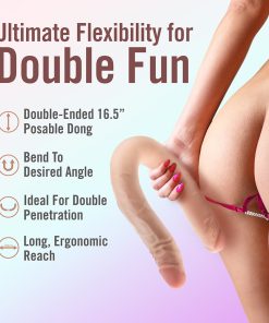 Dr. Skin Plus 16.5 In. Posable Double Dong Beige