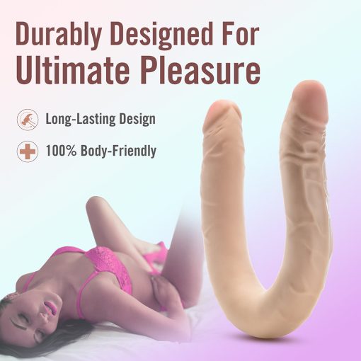 Dr. Skin Plus 16.5 In. Posable Double Dong Beige - Image 10