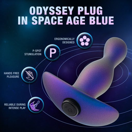 Anal Adventures Matrix Odyssey Prostate Stimulator Space Age Blue - Image 9