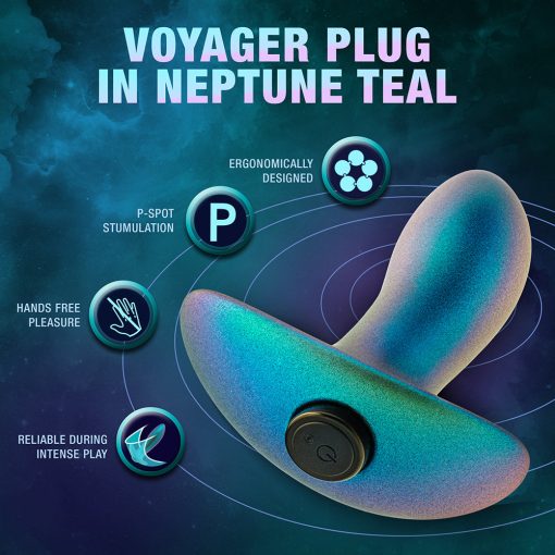 Matrix Voyager Vibrating Anal Plug – Silicone, Rechargeable, Teal - Image 9