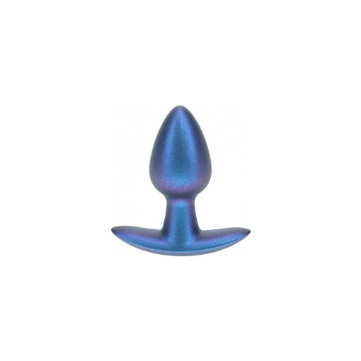 Ouch! Smooth Silicone Anal Plug Small 2.6 In. Metallic Blue - Image 2