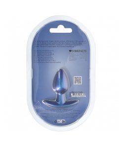 Ouch! Smooth Silicone Anal Plug Small 2.6 In. Metallic Blue