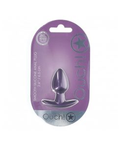 Ouch! Smooth Silicone Anal Plug Small 2.6 In. Metallic Purple