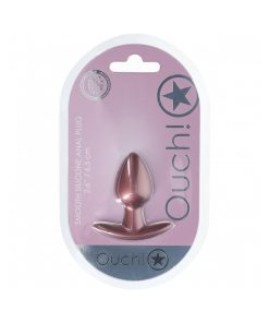 Ouch! Smooth Silicone Anal Plug Small 2.6 In. Rose Gold