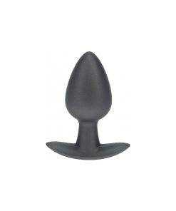Ouch! Smooth Silicone Anal Plug Medium 3.1 In. Gun Metal