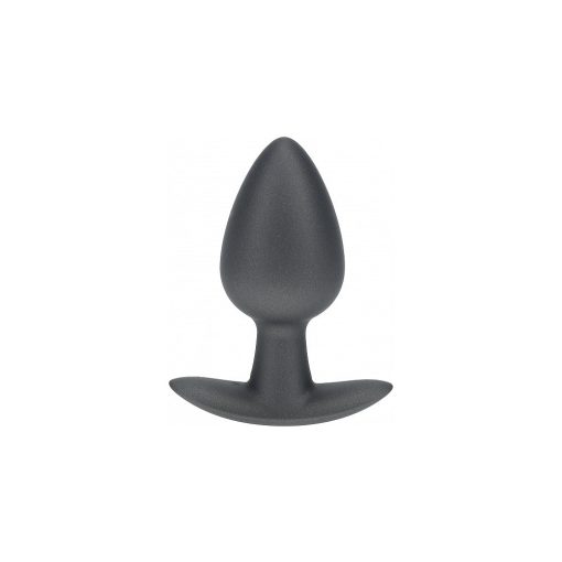 Ouch! Smooth Silicone Anal Plug Medium 3.1 In. Gun Metal - Image 2