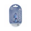 Ouch! Smooth Silicone Anal Plug Medium 3.1 In. Metallic Blue