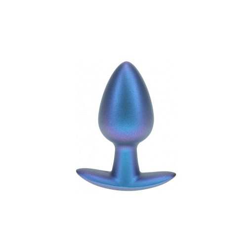 Ouch! Smooth Silicone Anal Plug Medium 3.1 In. Metallic Blue - Image 2