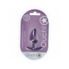 Ouch! Smooth Silicone Anal Plug Medium 3.1 In. Metallic Purple