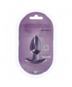 Ouch! Smooth Silicone Anal Plug Medium 3.1 In. Metallic Purple