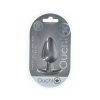 Ouch! Smooth Silicone Anal Plug Large 3.5 In. Gun Metal
