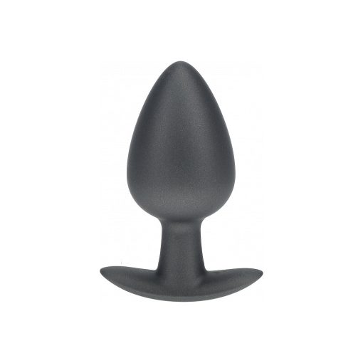Ouch! Smooth Silicone Anal Plug Large 3.5 In. Gun Metal - Image 2