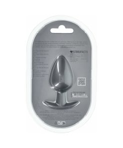 Ouch! Smooth Silicone Anal Plug Large 3.5 In. Gun Metal