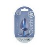 Ouch! Smooth Silicone Anal Plug Large 3.5 In. Metallic Blue