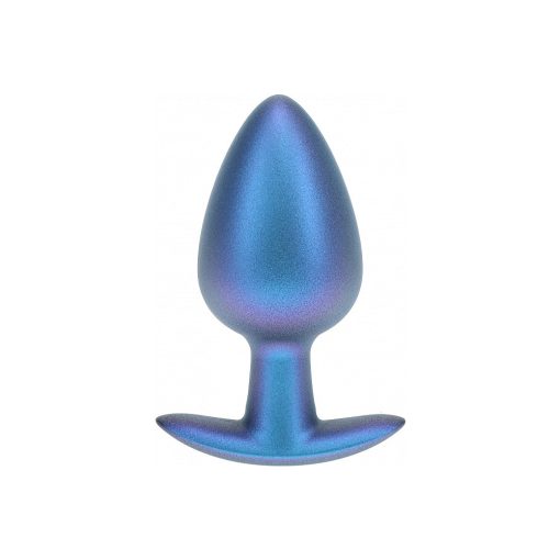 Ouch! Smooth Silicone Anal Plug Large 3.5 In. Metallic Blue - Image 2