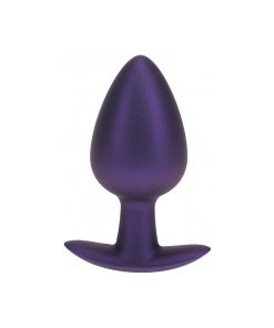 Ouch! Smooth Silicone Anal Plug Large 3.5 In. Metallic Purple