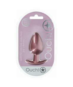 Ouch! Smooth Silicone Anal Plug Large 3.5 In. Rose Gold
