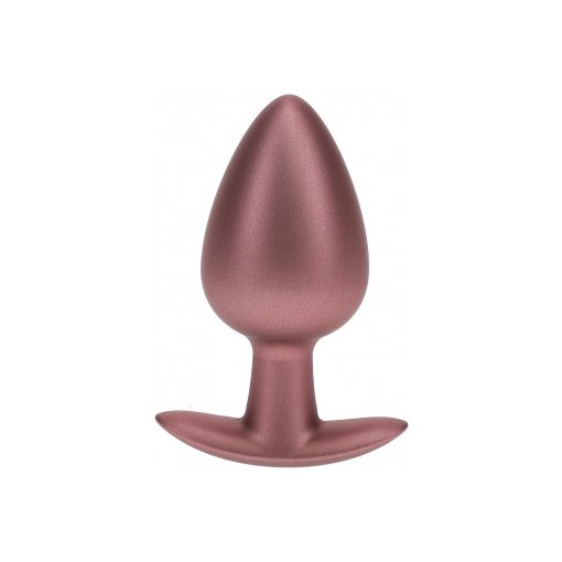 Ouch! Smooth Silicone Anal Plug Large 3.5 In. Rose Gold - Image 2