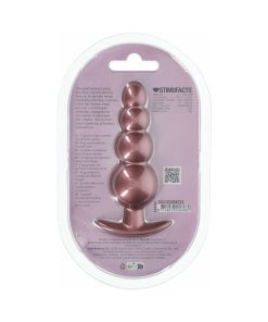 Ouch! Smooth Silicone Beaded Anal Plug 4.6 In. Rose Gold