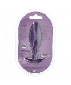 Ouch! Smooth Silicone Oval Anal Plug 4.6 In. Metallic Purple