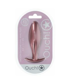 Ouch! Smooth Silicone Oval Anal Plug 4.6 In. Rose Gold