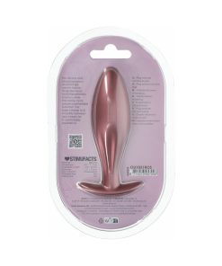 Ouch! Smooth Silicone Oval Anal Plug 4.6 In. Rose Gold