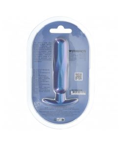 Ouch! Smooth Silicone Oblong Anal Plug 4.6 In. Metallic Blue