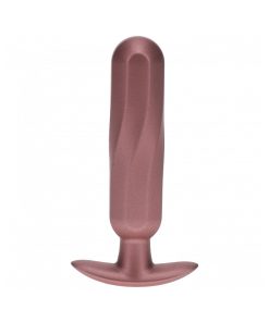Ouch! Smooth Silicone Oblong Anal Plug 4.6 In. Rose Gold