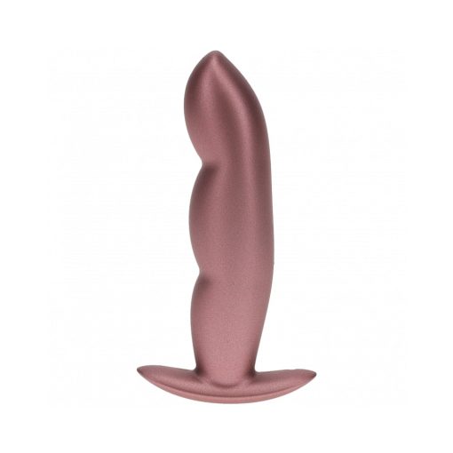Ouch! Smooth Silicone Finger Anal Plug 4.6 In. Rose Gold - Image 2