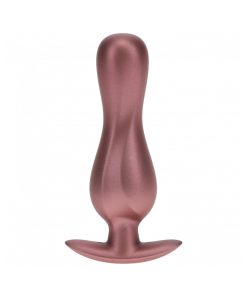 Ouch! Smooth Silicone Curvy Anal Plug 4.6 In. Rose Gold