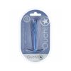 Ouch! Smooth Silicone Ribbed Anal Plug 4.6 In. Metallic Blue