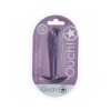 Ouch! Smooth Silicone Ribbed Anal Plug 4.6 In. Metallic Purple