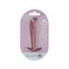 Ouch! Smooth Silicone Ribbed Anal Plug 4.6 In. Rose Gold